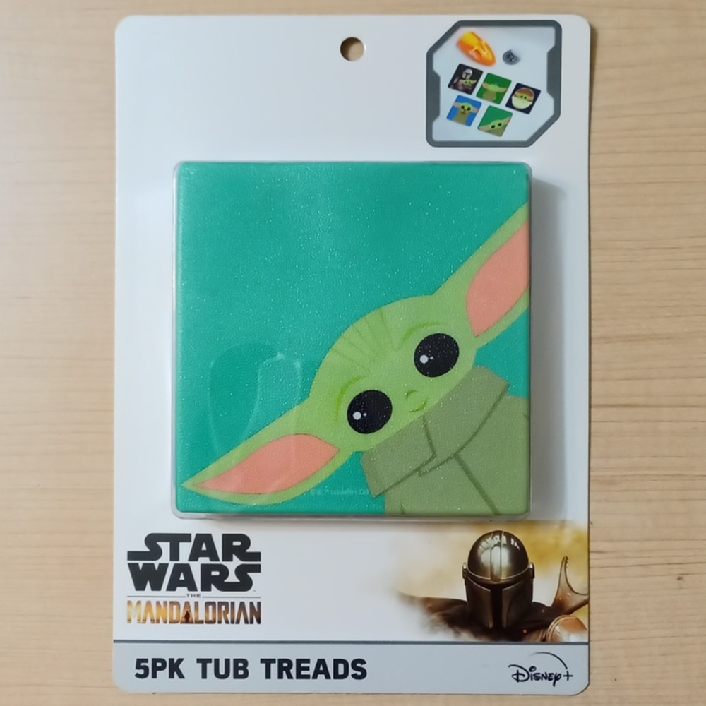 Star Wars Mandalorian Grogu Non Slip Bath Tub Shower Treads Stickers 5 pk